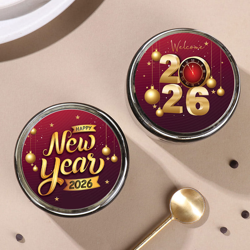 New Year Festive Choco Jar Cakes