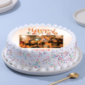 New Year Festive Photo Cake