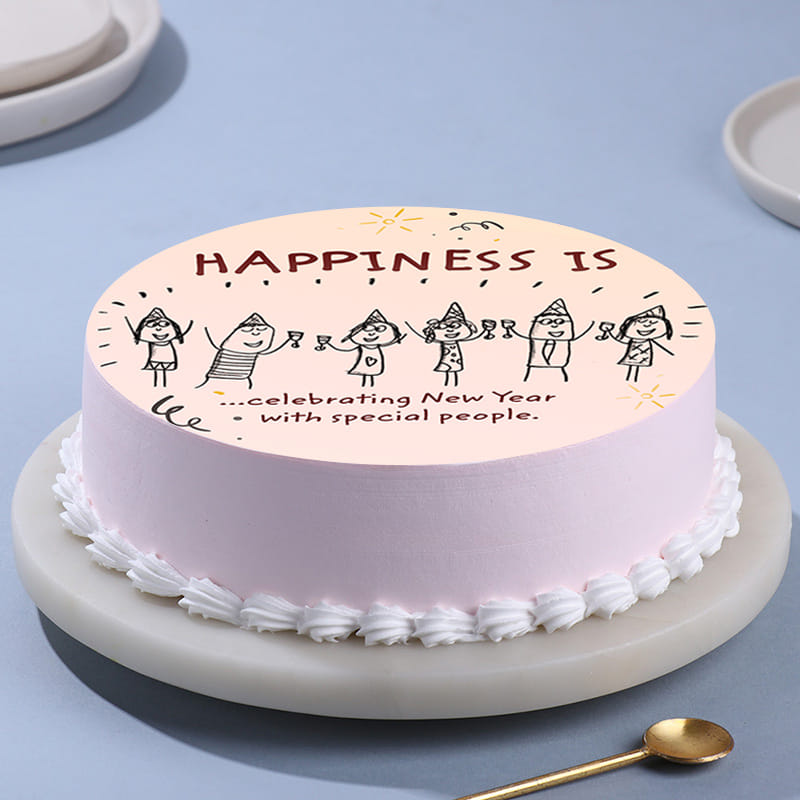 New Year Happiness Cake