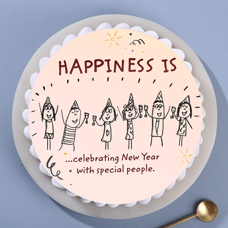 New Year Happiness Cake