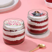 New Year Joy Red Velvet Jar Cake Duo