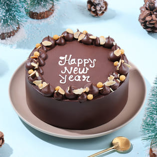 New Year Nutty Choco Cake