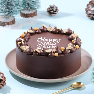 New Year Nutty Choco Cake