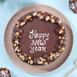 New Year Nutty Choco Cake