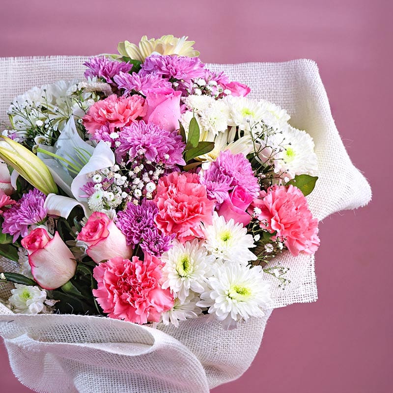 New Year Pastel Celebration Flower Bouquet