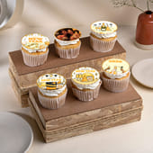 New Year Photo Cupcake Set Of Six