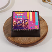 New Year Photo Custom Cake