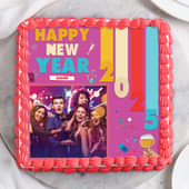 Personalise Photo Cake for New Year Party