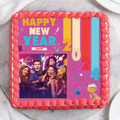 Personalise Photo Cake for New Year Party