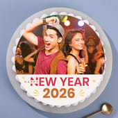 New Year Photo Party Cake