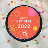 Happy New Year 2022 Poster Cake