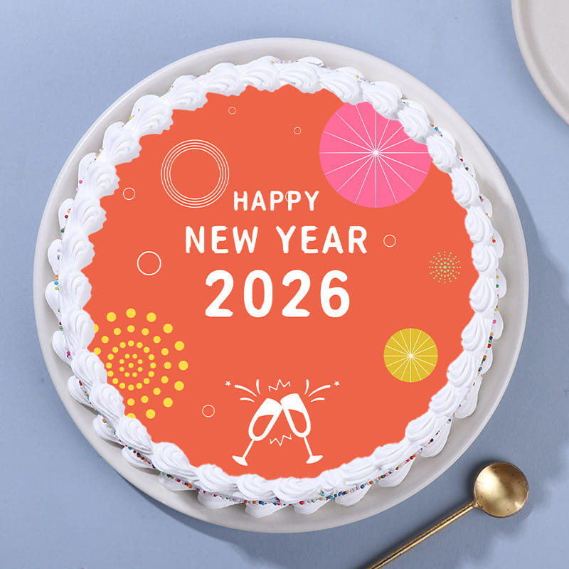 New Year Poster Cake