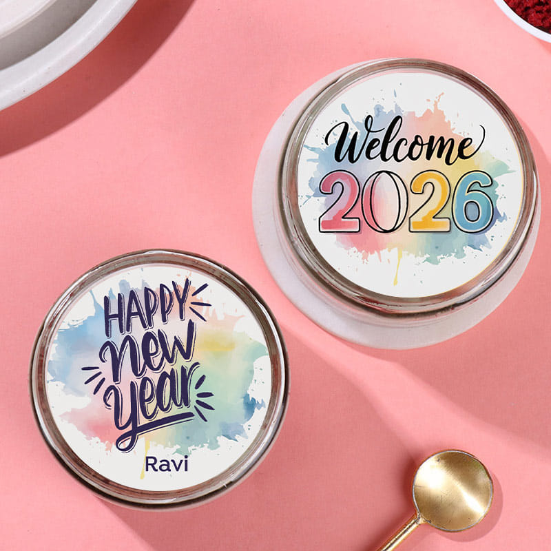 New Year Red Velvet Jar Cake Duo