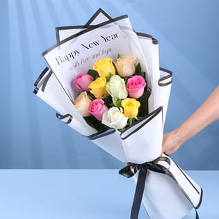 New Year Rose Wishes