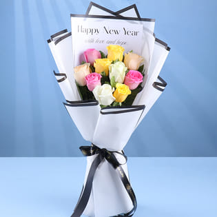 New Year Rose Wishes