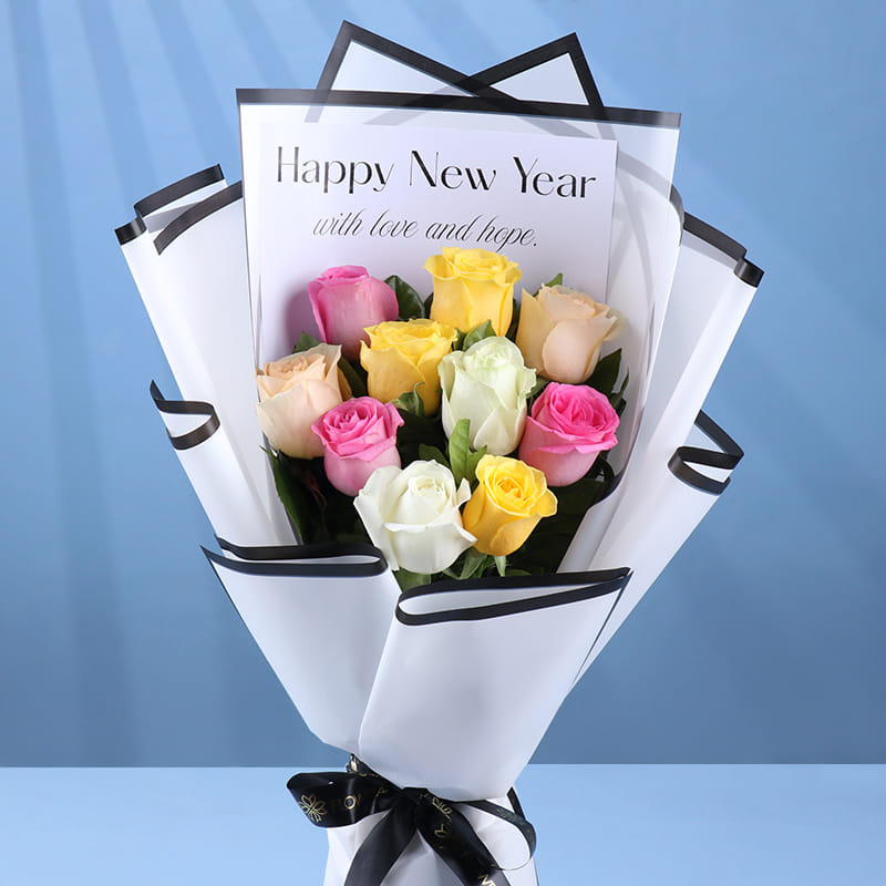 New Year Rose Wishes