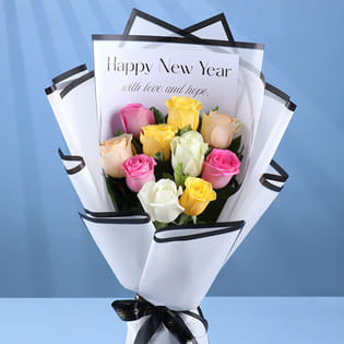 New Year Rose Wishes