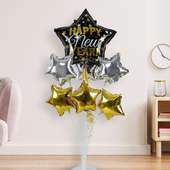 New Year Star Foil Balloons