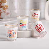 New Year Themed Shot Glass Set