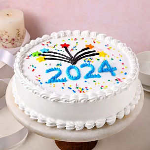Starry 2024 Cake: New Year themed cake