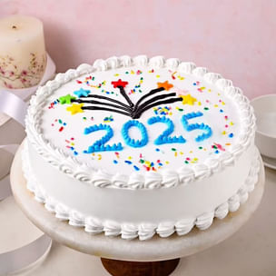 Starry 2025 Cake: New Year themed cake