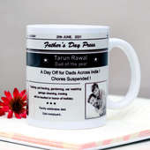 Newspaper Customised - Fathers Day Coffee Mug