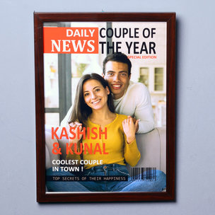 Newspaper Photo Frame gift for valentines day