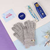 Pack of Gloves and Nivea cream 