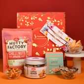 Order Nut Mix N Brittle With Cookies N Beaded Rakhi Combo & Set of 2 rakhi online