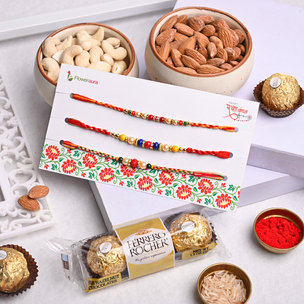 Nuts N Rocher With Rakhi Delivery in USA