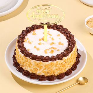 Nutty Butterscotch Anniversary Cake