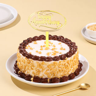 Nutty Butterscotch Anniversary Cake