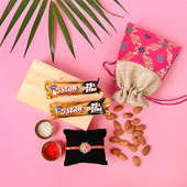 Nutty Five Star Rakhi With Chocolate gifts combo