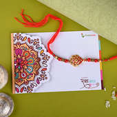 Nutty Five Star Rakhi With Chocolate gifts combo rakhi card view