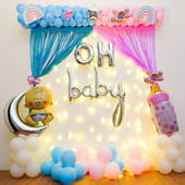 Oh Baby Pastel Blue N Pink Balloon Decor