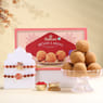 Om Blessings Rakhi Duo With Besan Ladoos