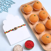 Om Charm Rakhi With Laddoo