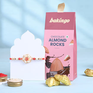 Om Divine Rakhi with Almond Rocks