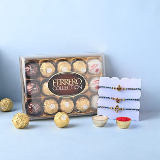 Om Ganesha N Trishul Rakhis With Ferrero Rocher