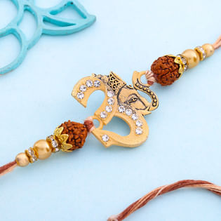 Om Ganesha Rudraksha Rakhi