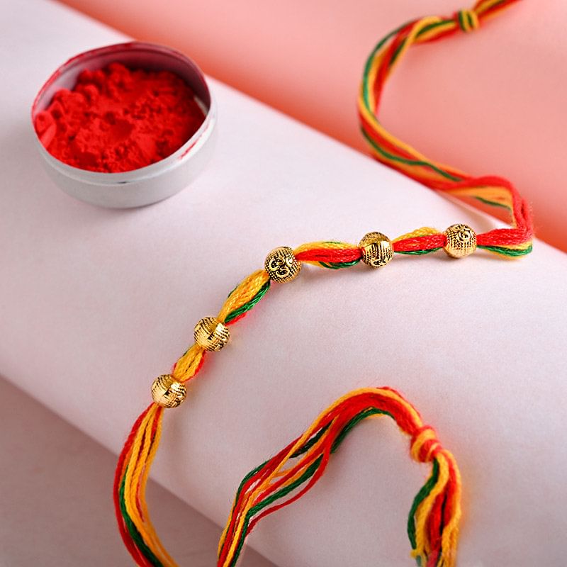 Om Miniature Beads Rakhi - Online Rakhi to USA