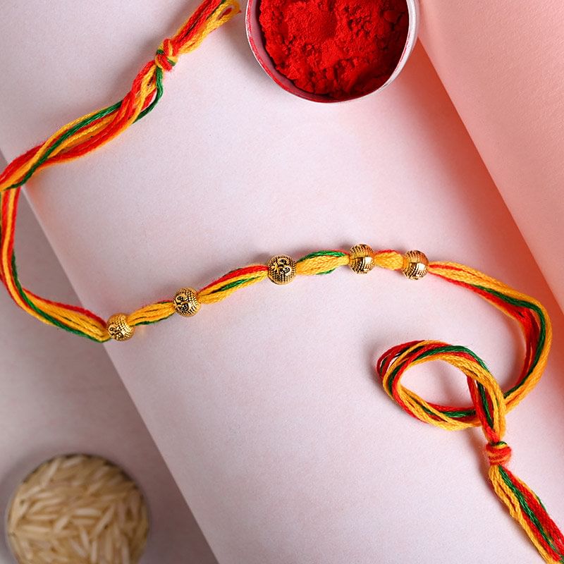Om Miniature Beads Rakhi - Online Rakhi to USA