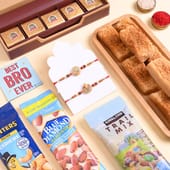 Om N Ganesha Rakhi Duo With Festive Treats