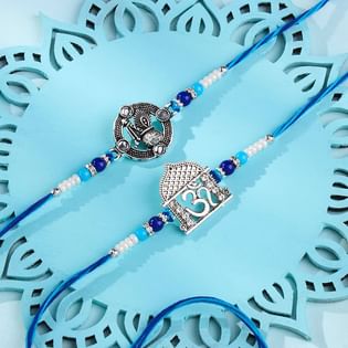 Om N Shri Krishna Sacred Rakhi Set-Overseas