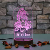 Om Namah Shivay Multicolour LED Lamp - Ideal Birthday Gift for Mother