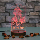 Multicolour Night LED Lamp of Lord Shiva - Ideal Birthday Gift for Mothers
