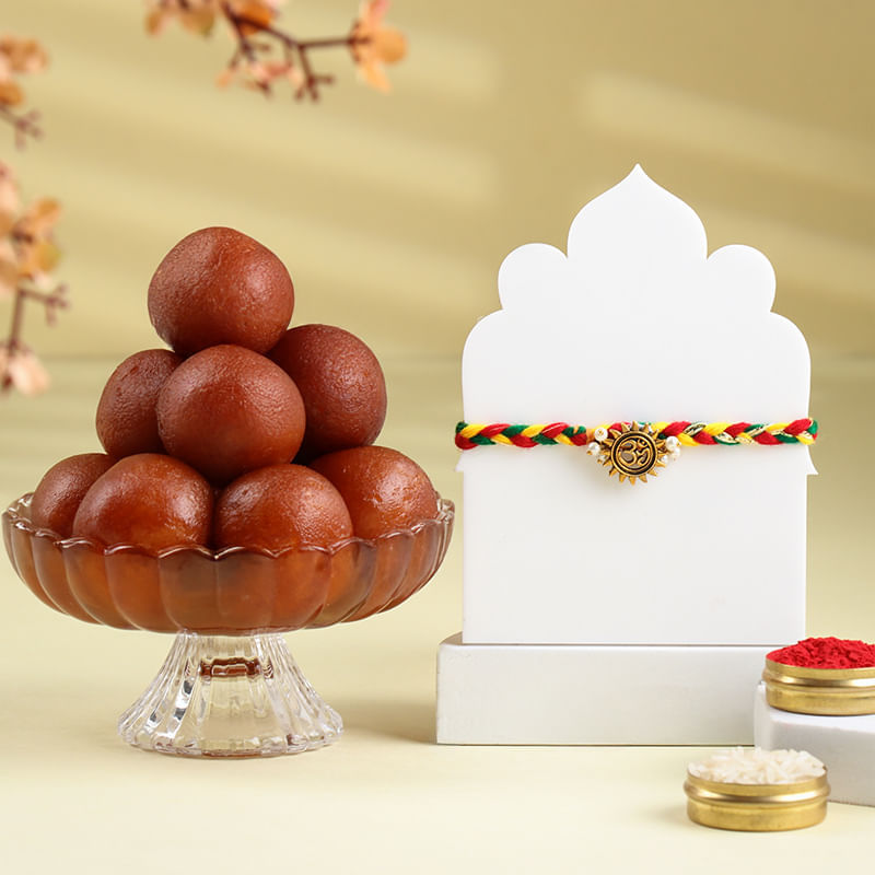 Om Rakhi With Syrupy Gulab Jamuns-Singapore