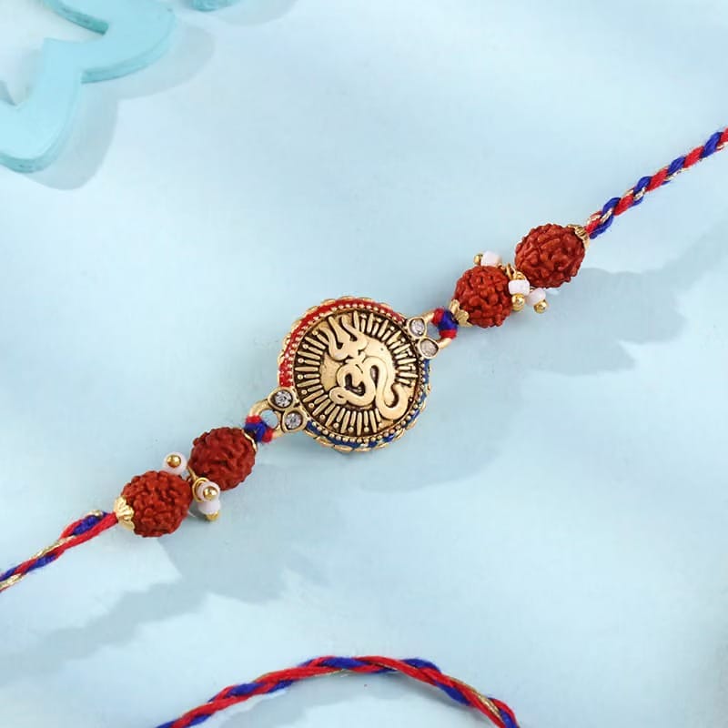 Blue Trishul Om Rakhi