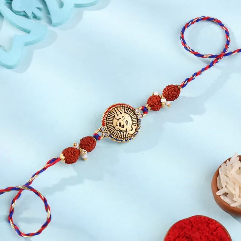 Blue Trishul Om Rakhi