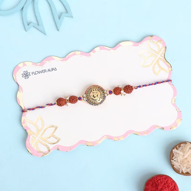 Blue Trishul Om Rakhi